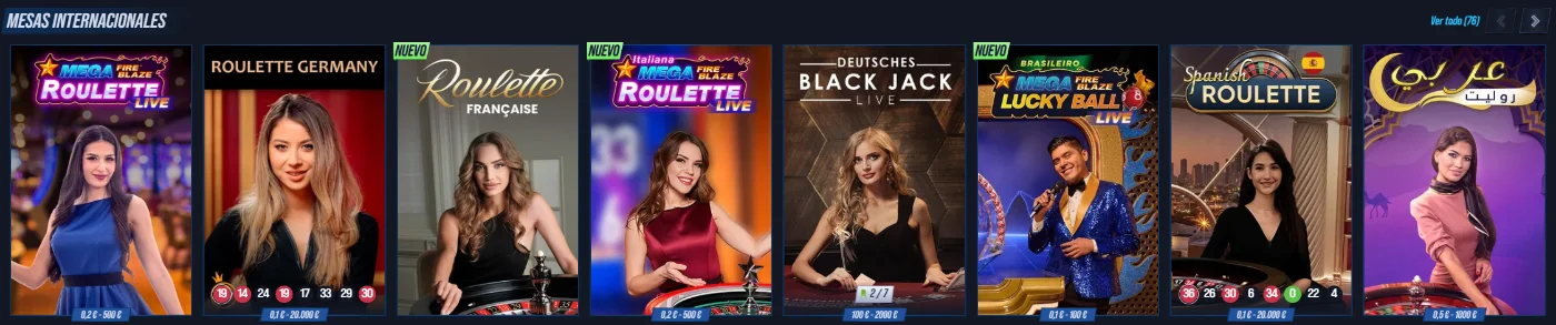 VegasHero Casino Mesas Internacionales VegasHero Casino mesas internacionales con ruleta francesa, alemana, árabe y blackjack en vivo